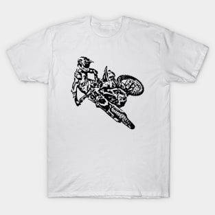 94 Motocross Jump Sketch Art T-Shirt